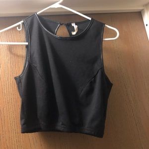 Stylish black crop top